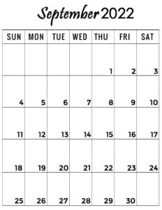 september 2022 vertical calendar portrait printable free