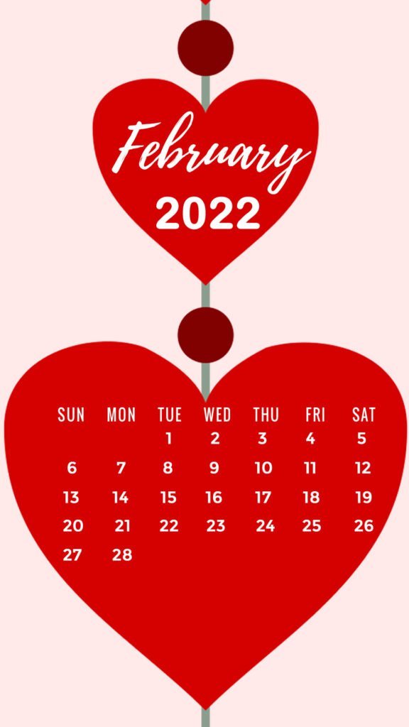 wallpaper calendars with Valentines Day backgrounds