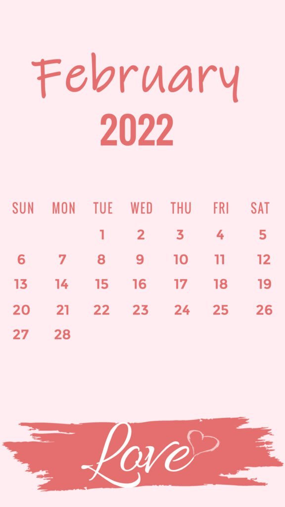 wallpaper calendars with Valentines Day backgrounds