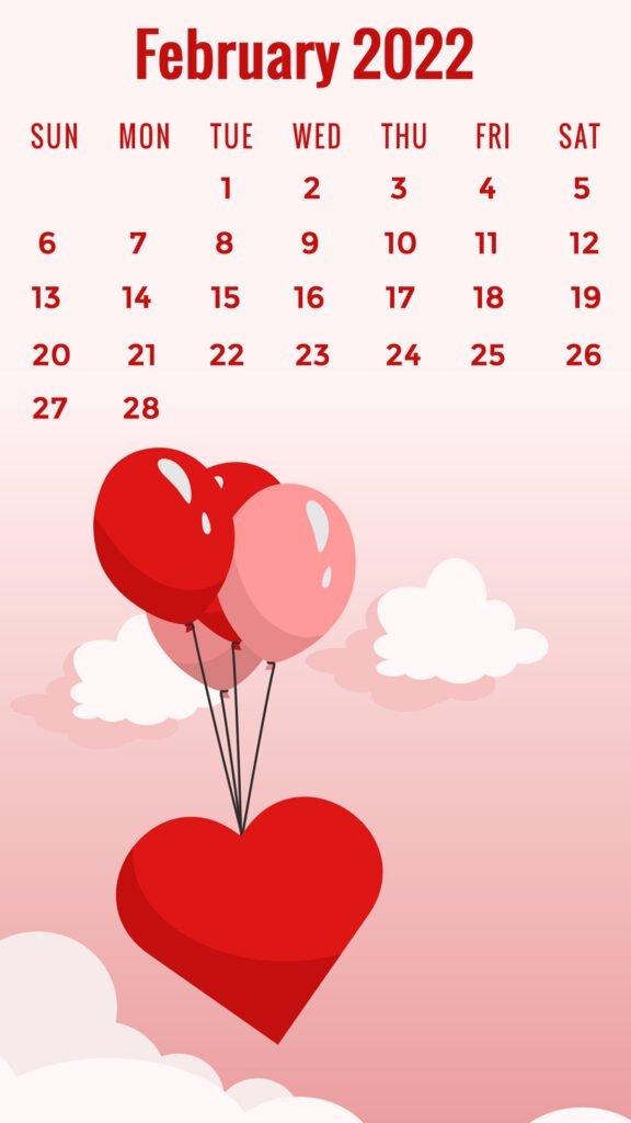 wallpaper calendars with Valentines Day backgrounds