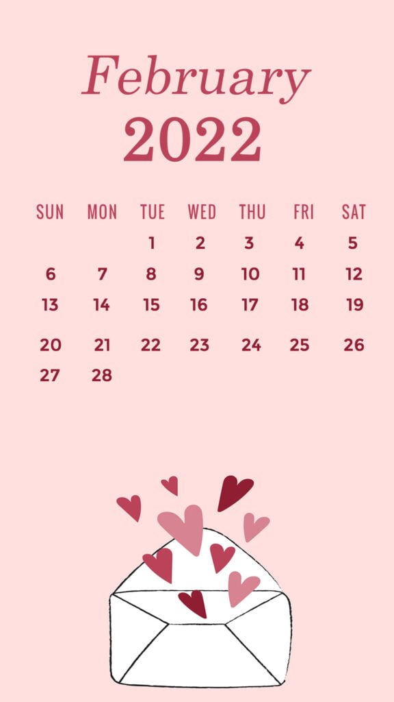 wallpaper calendars with Valentines Day backgrounds