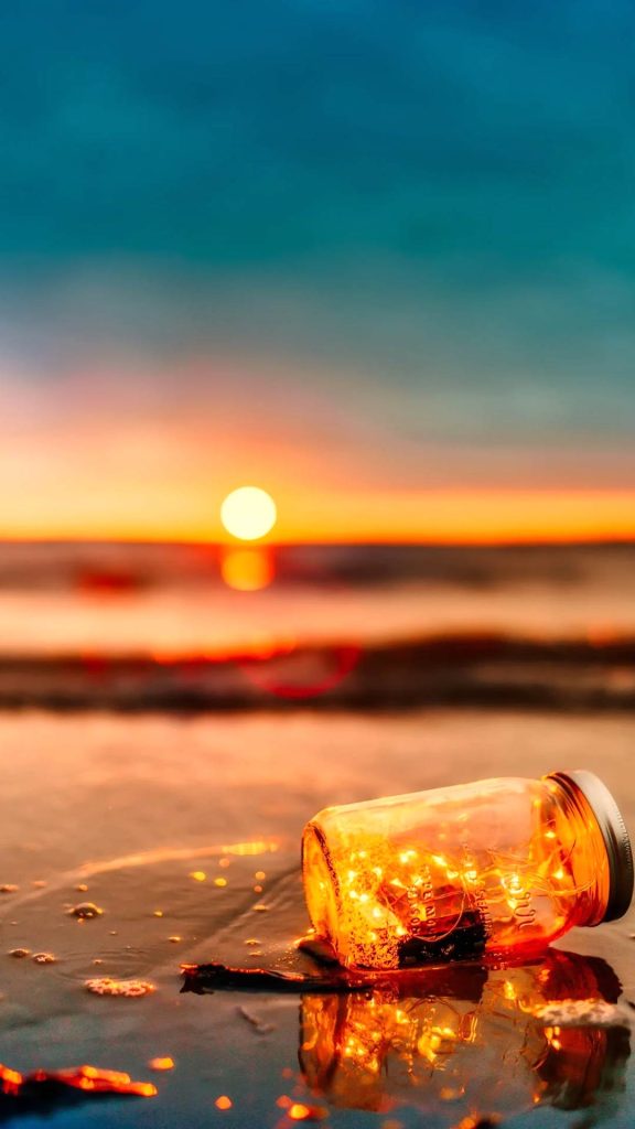 Beautiful beach sunset iphone wallpaper