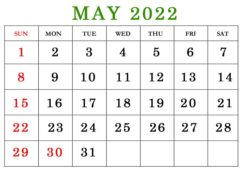 May 2022 free usa holidays calendar May 2022 free usa holidays calendar