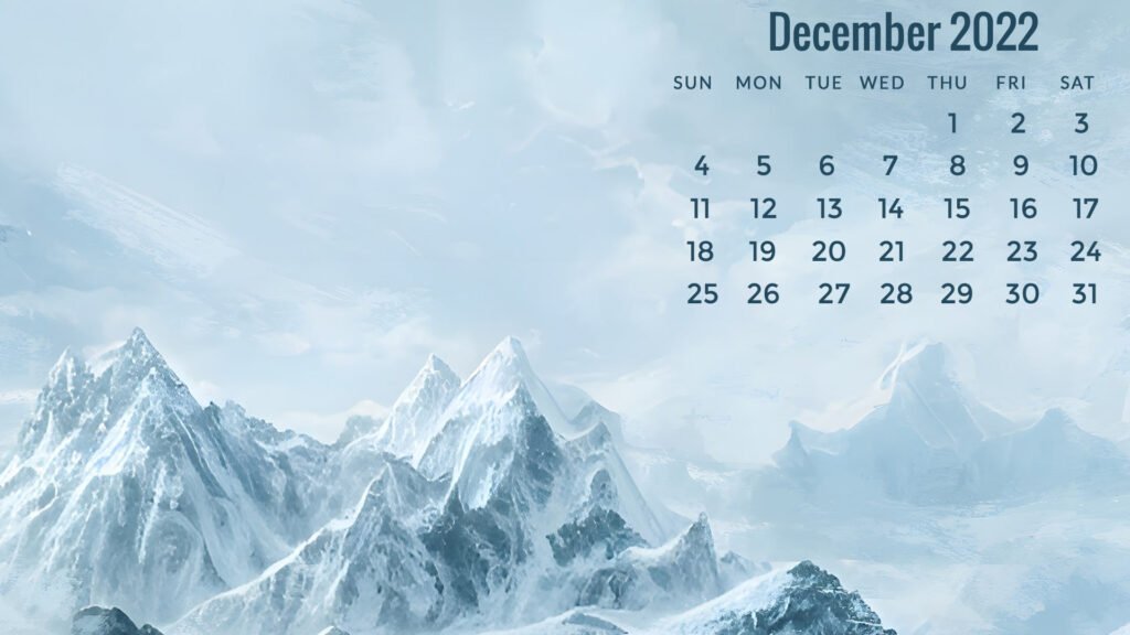 december 2022 calendar desktop wallpaper HD