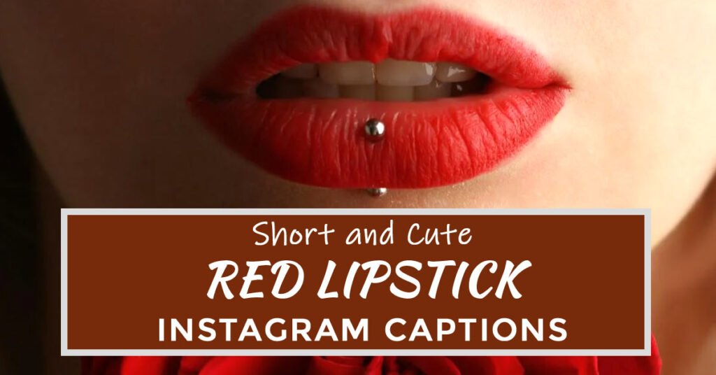 red lipstick captions instagram