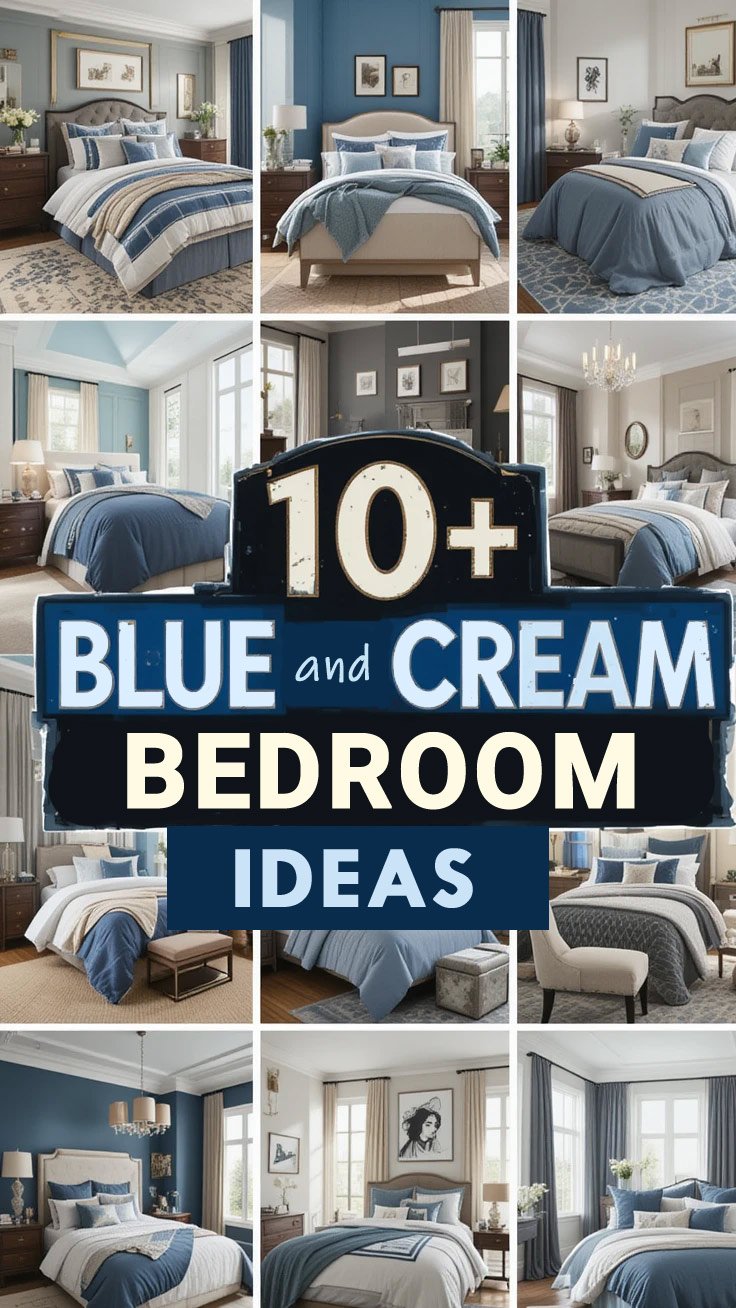 12 Blue and Cream Bedroom