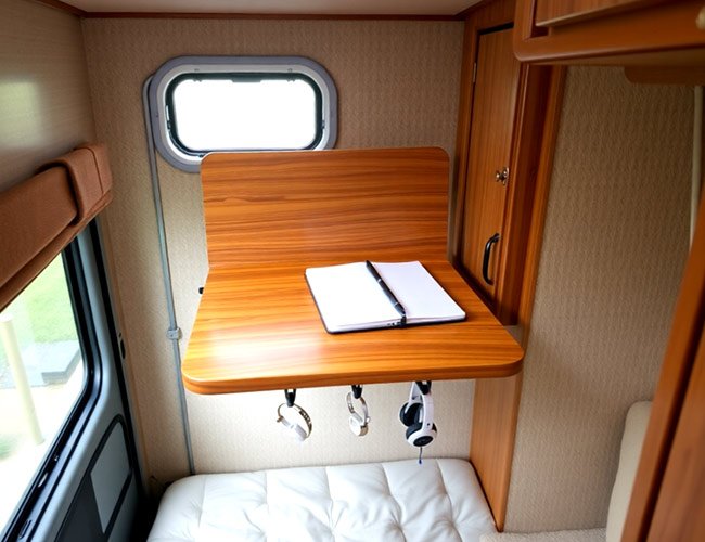 A Fold-Down Desk That Disappears