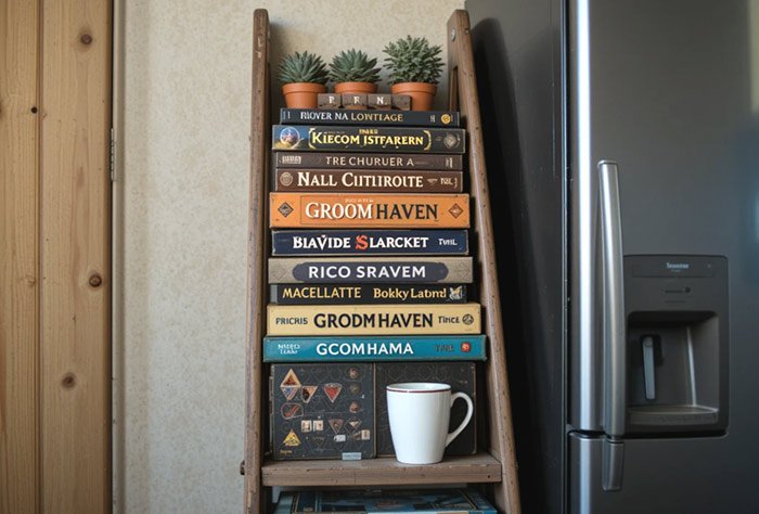 Repurposed Bookshelves: Narrow & Mighty