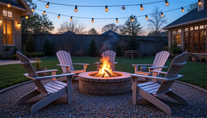 Fire Pit + Chairs = Instant Gathering Spot