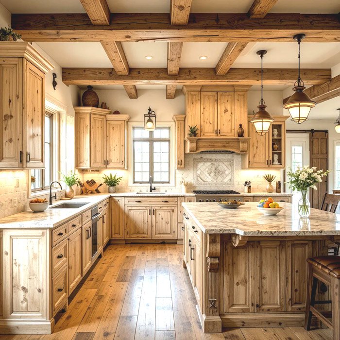 Distressed Wood Cabinets — Rustic but Make It Polished
