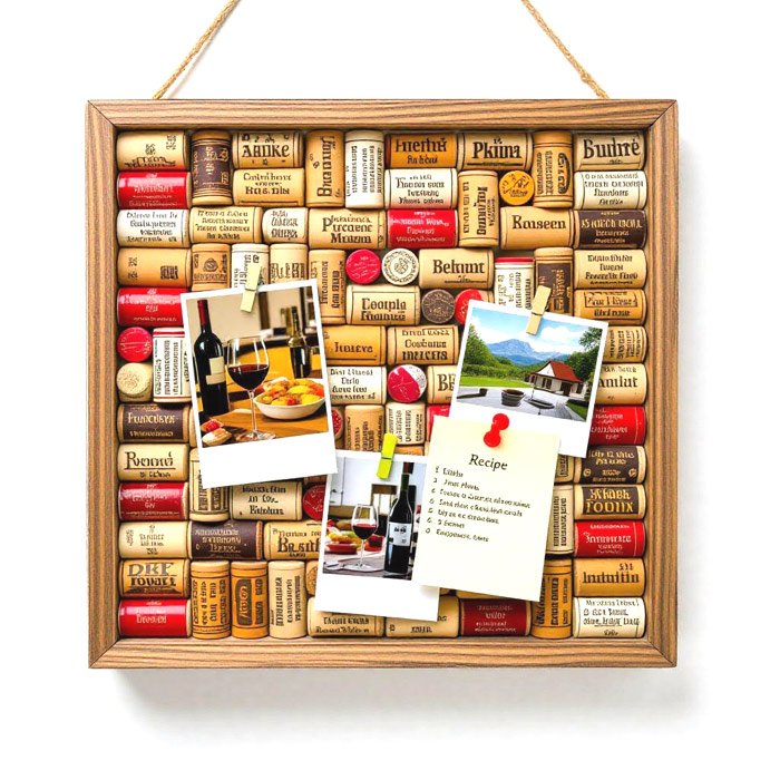 Wine Cork Bulletin Board