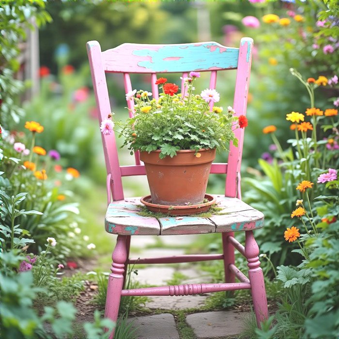 Broken Chair Garden Planter