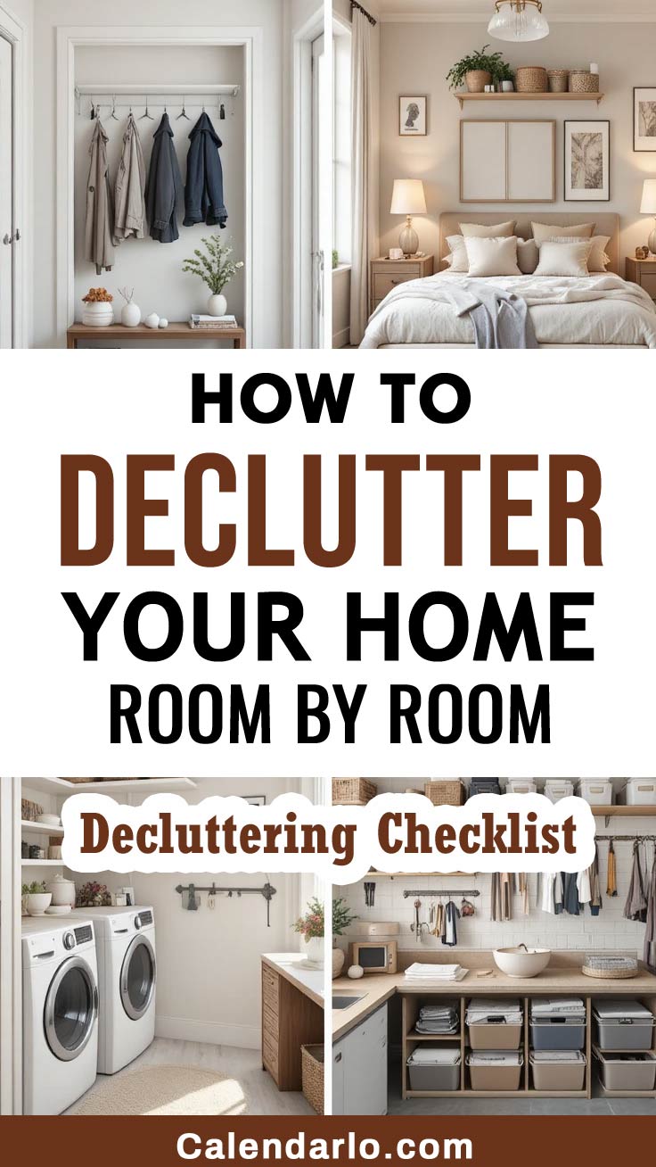 How to Declutter Your Home Room by Room | Simple Step-by-Step Decluttering Checklist to Finally Get Rid of the Clutter