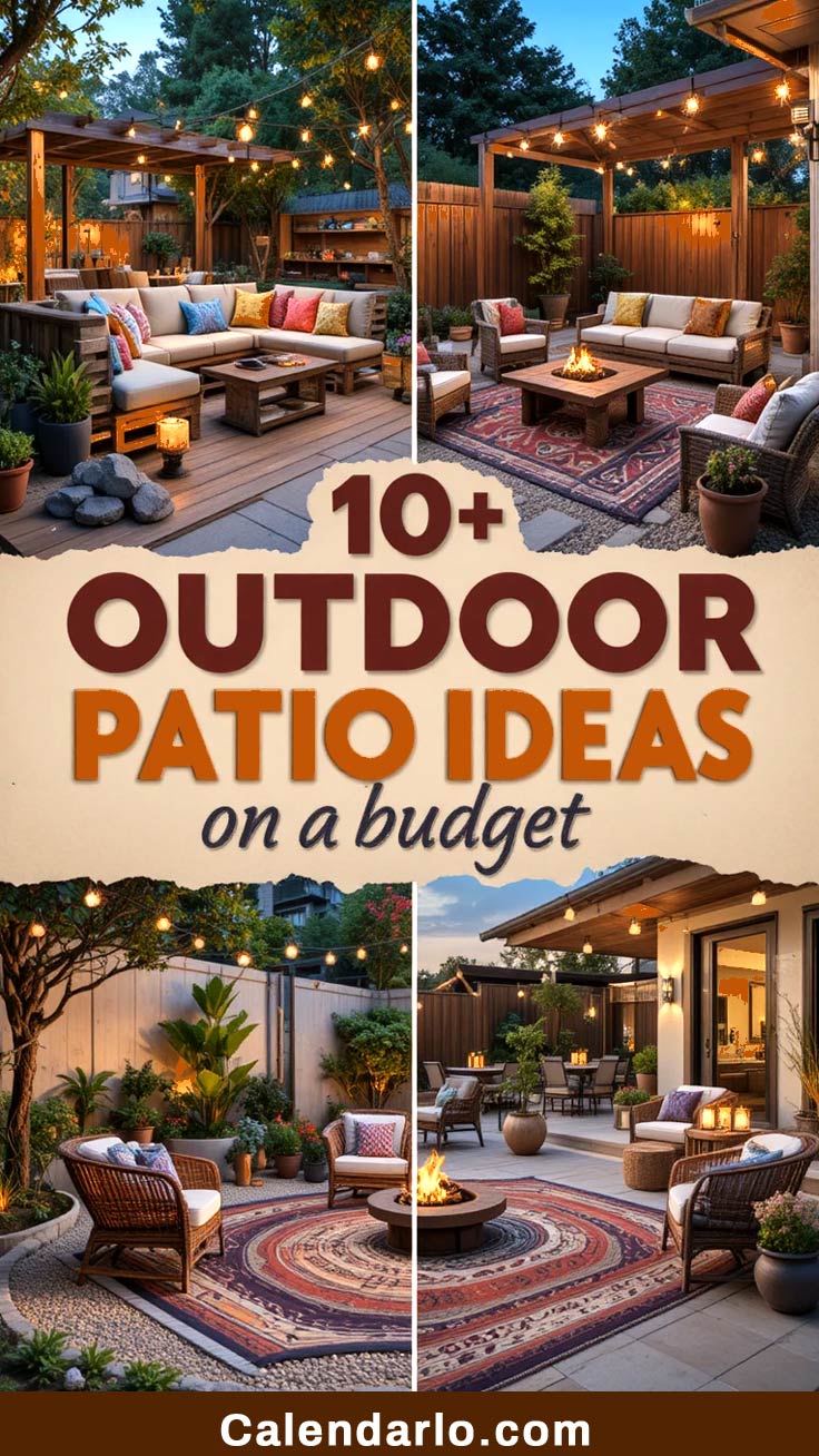 10+ Outdoor Patio Ideas on a Budget | Affordable Backyard Decor & DIY Inspiration - Transform your outdoor small-space makeovers.