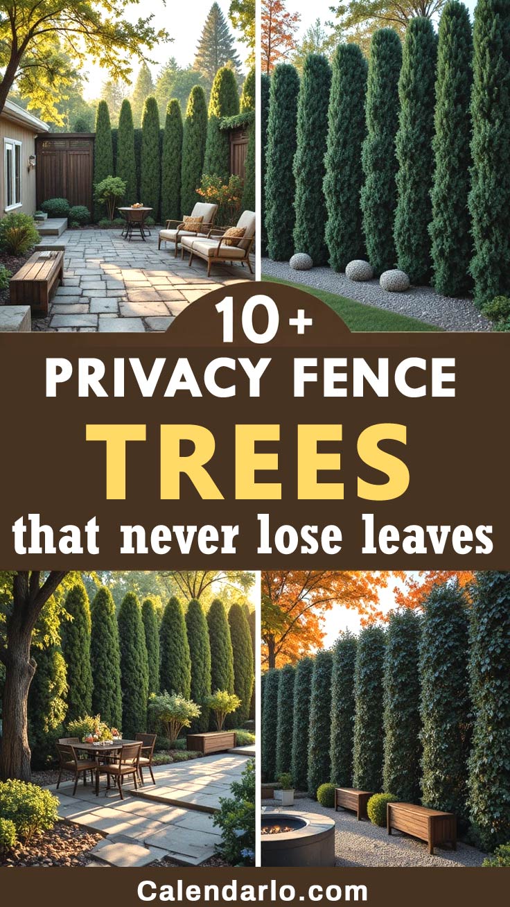 Fast-Growing & Evergreen: 10+ Privacy fence trees That Don’t Lose Their Leaves