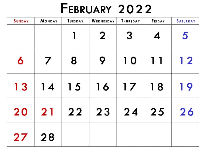 february 2022 calendar with holidays