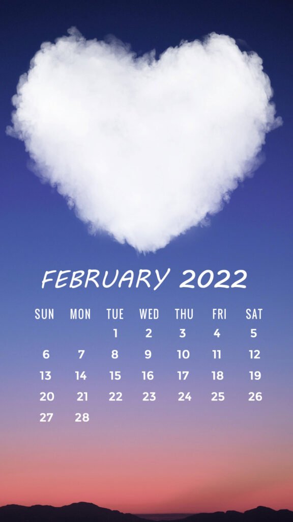 wallpaper calendars with Valentines Day backgrounds