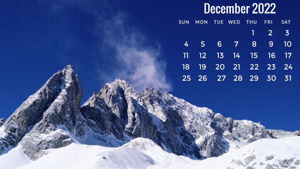 december 2022 calendar laptop background wallpaper