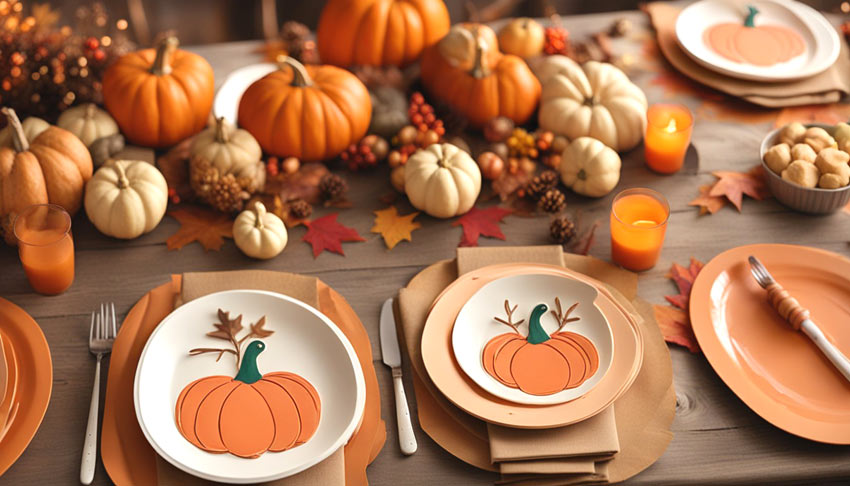 Kid-friendly thanksgiving table setting